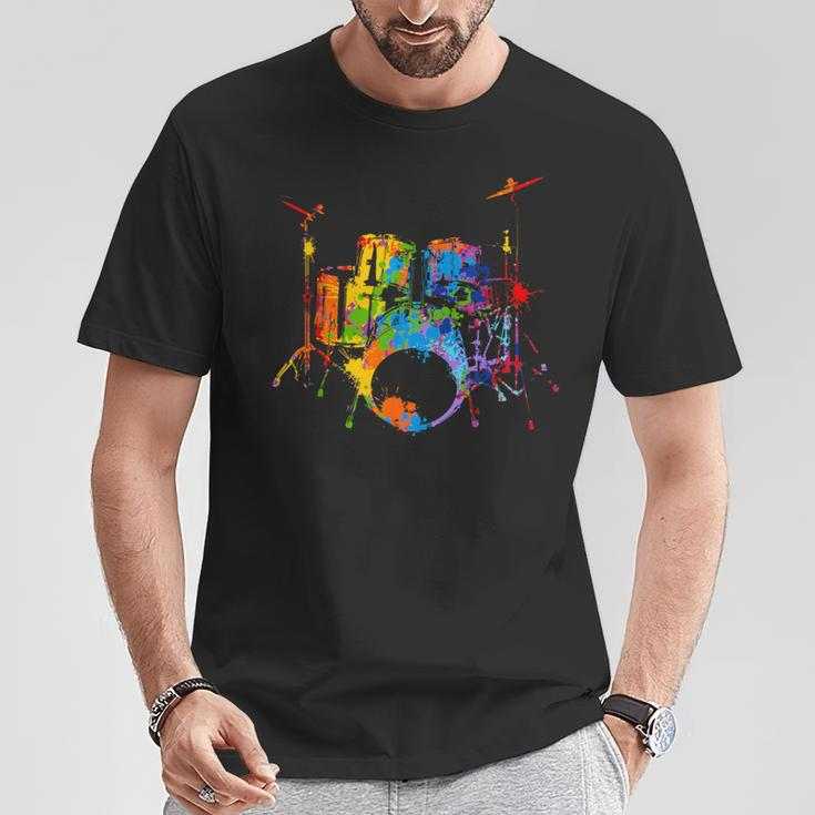 Splash Drum Kit Music Drummer For Drummers T-Shirt Lustige Geschenke