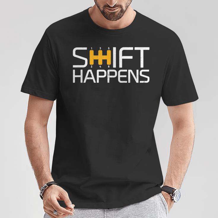 Sports Cars Street Racing Shift Happens Race Car T-Shirt Unique Gifts