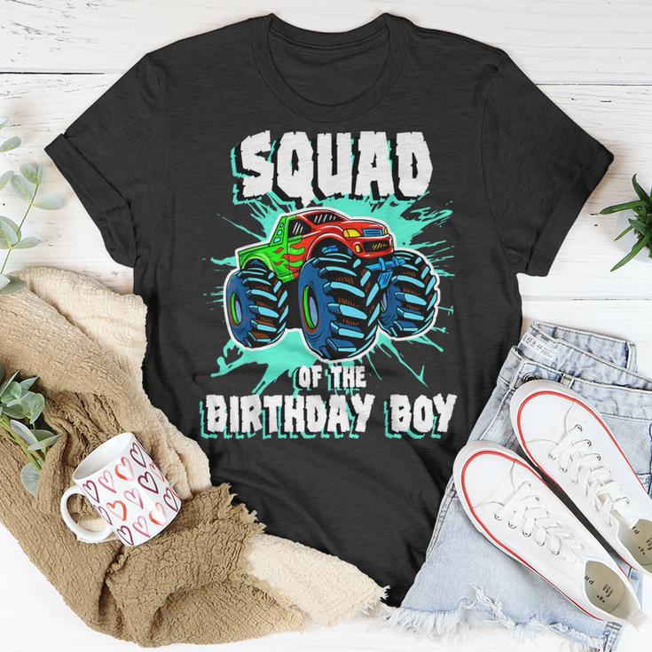 Squad Of The Birthday Boy Monster Truck Birthday Party T-Shirt Unique Gifts