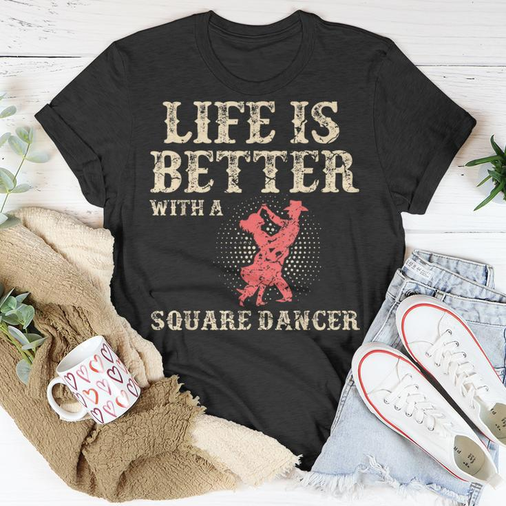 Square Dance Western Dancing Line Dancer T-Shirt Unique Gifts