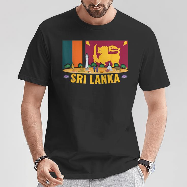 Sri Lanka Flag And Friendship T-Shirt Lustige Geschenke