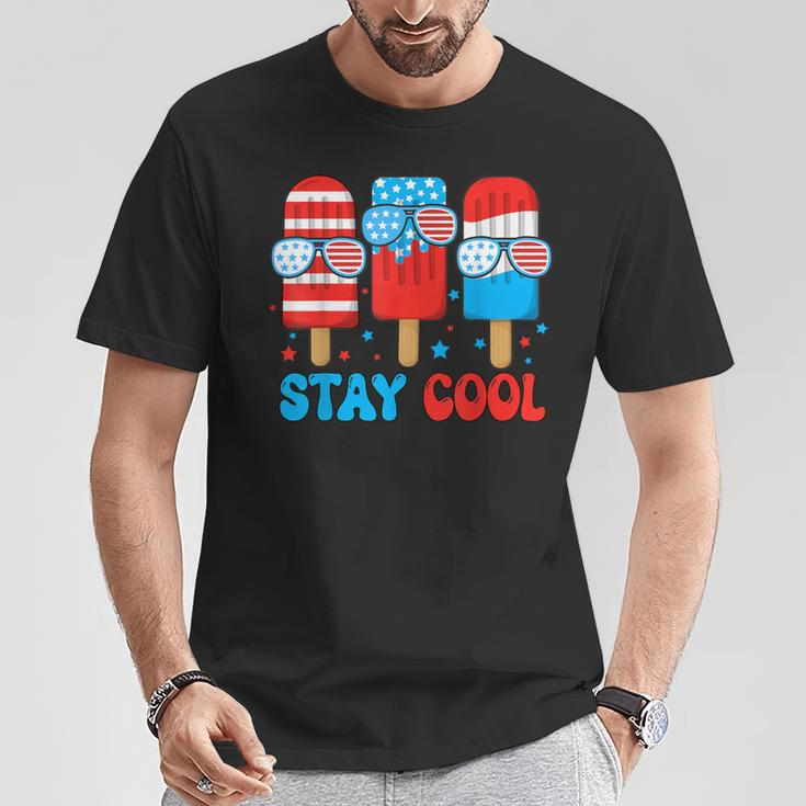 Stay Cool 4Th July Popsicle American Flag Boy Toddler T-Shirt Personalized Gifts