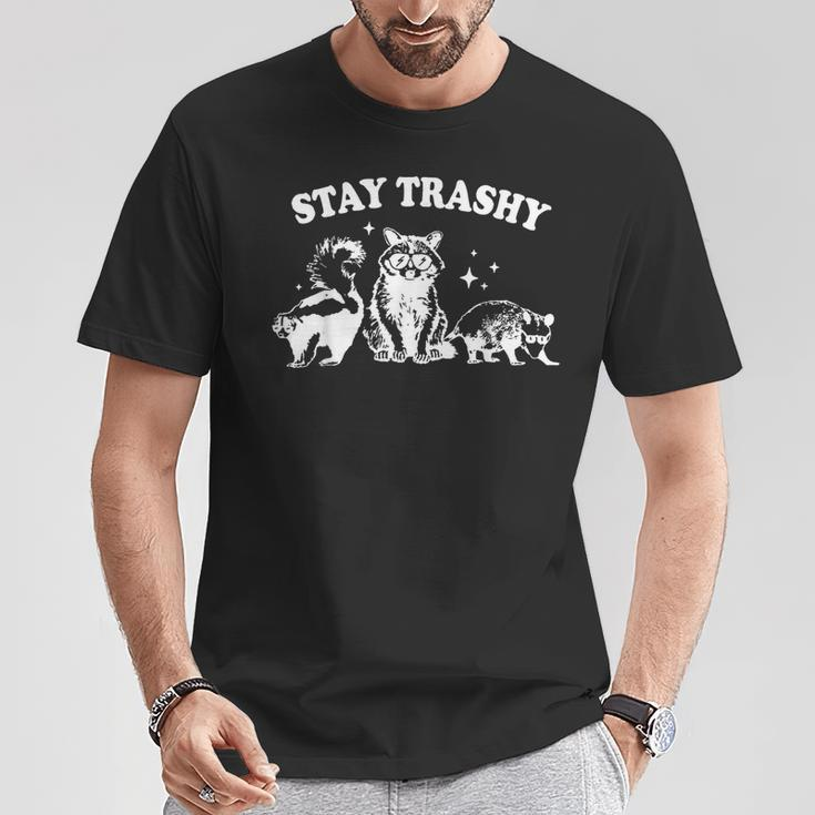 Stay Trashy Raccoon Opossum Skunk T-Shirt Unique Gifts