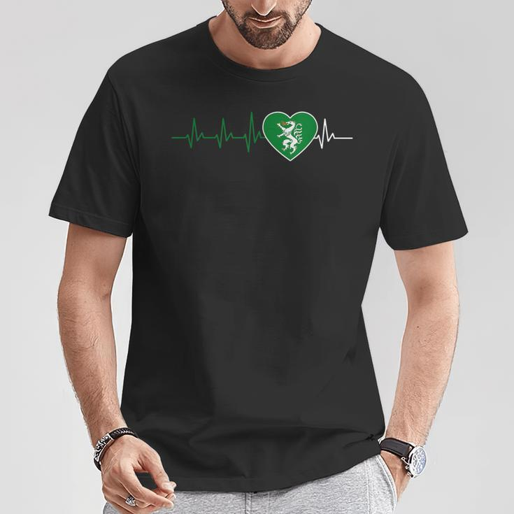 Steiermark Coat Of Arms Steirisch Heartbeat Heart Steirer T-Shirt Lustige Geschenke