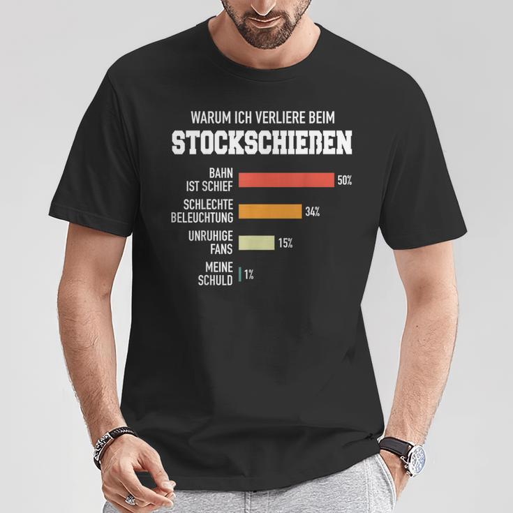 Stockschießen Eisstock Stockschütze Eisstockschießen T-Shirt Lustige Geschenke