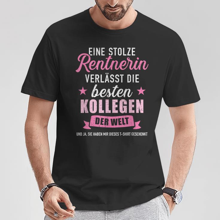 Stolze Rentnerin Schwarzes T-Shirt - Abschied von Besten Kollegen Lustige Geschenke