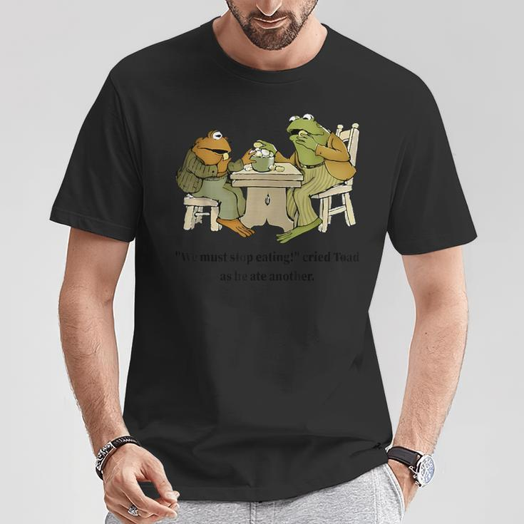 We Must Stop Eating Cried Toad As He Ate Another Frog Quote T-Shirt Funny Gifts