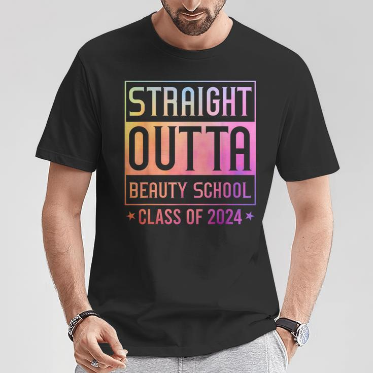 Straight Outta Beauty School Graduation Class Of 2024 T-Shirt Unique Gifts