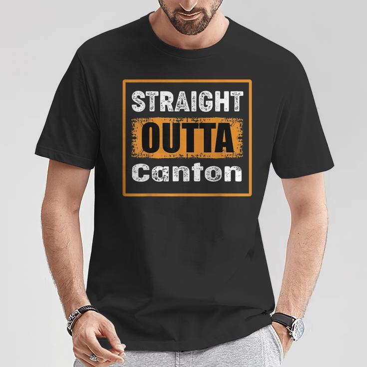 Straight Outta Canton Ohio Usa Retro Distressed Vintage T-Shirt Unique Gifts