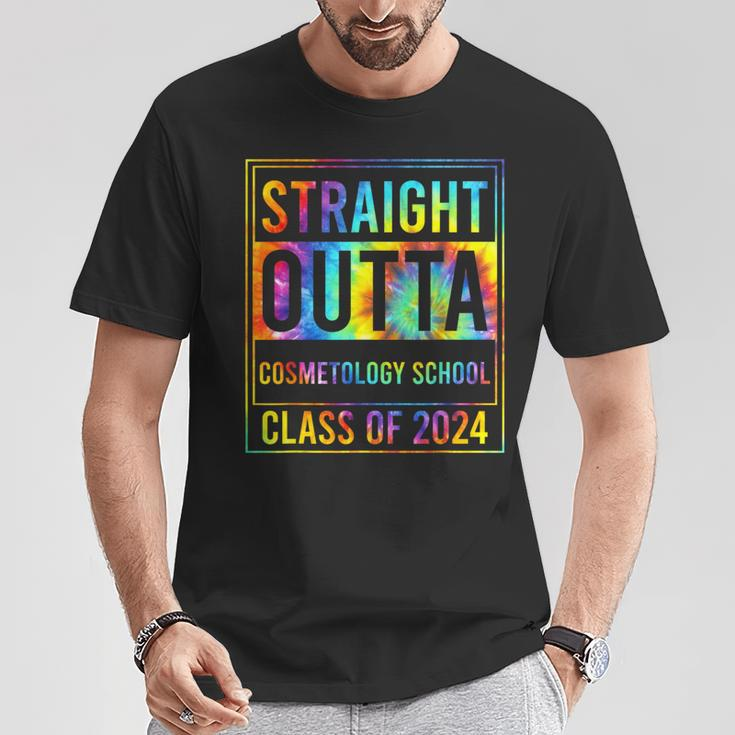 Straight Outta Cosmetology School Graduation Idea Class 2024 T-Shirt Unique Gifts