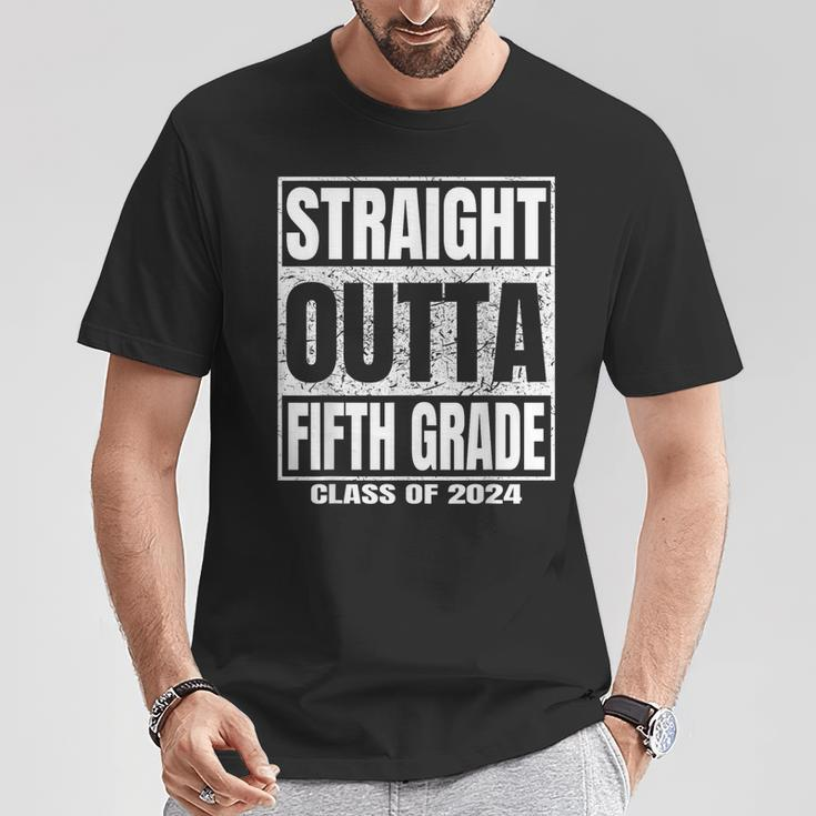 Straight Outta Fifth Grade Graduation Class 2024 5Th Grade T-Shirt Unique Gifts