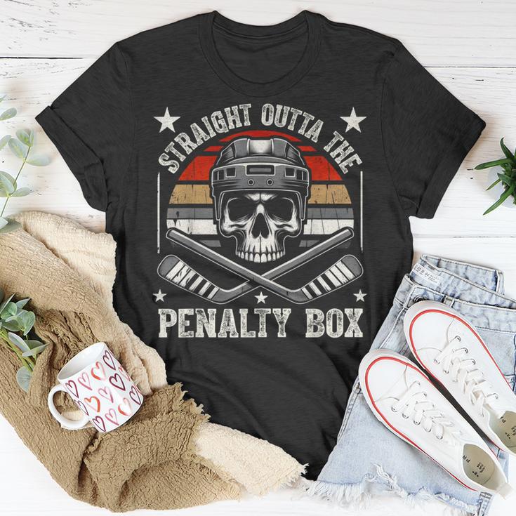 Straight Outta The Penalty Box Hockey Player Fan Lover T-Shirt Unique Gifts