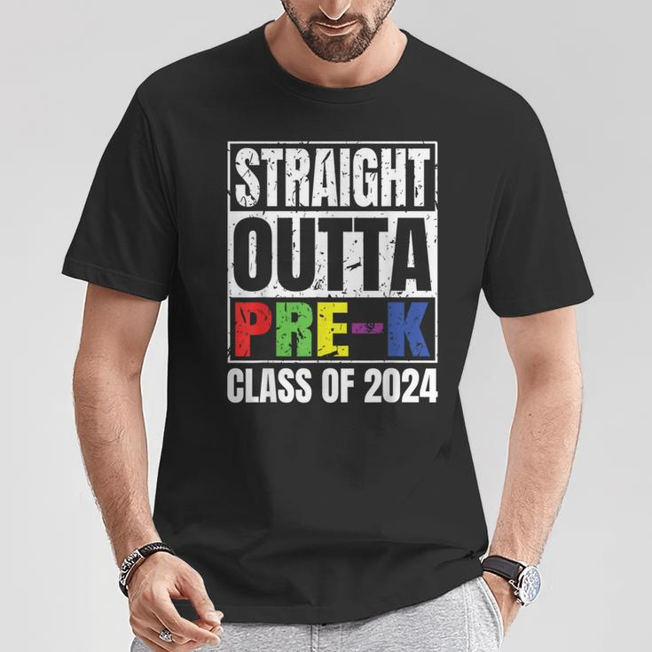 Straight Outta Pre-K School Graduation Class Of 2024 T-Shirt Funny Gifts