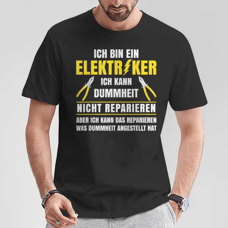 Stromriker Dummheit Reparieren Electronics German Language T-Shirt Lustige Geschenke
