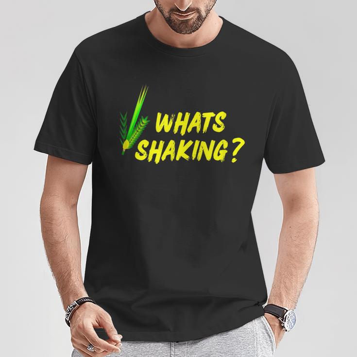 Sukkot Four Species What's Shaking Lulav Etrog Sukkah T-Shirt Unique Gifts