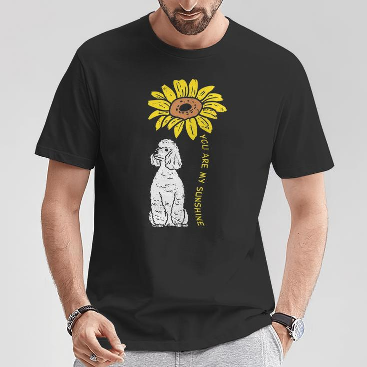 Sunflower Sunshine Poodle Dog Lover Owner T-Shirt Unique Gifts