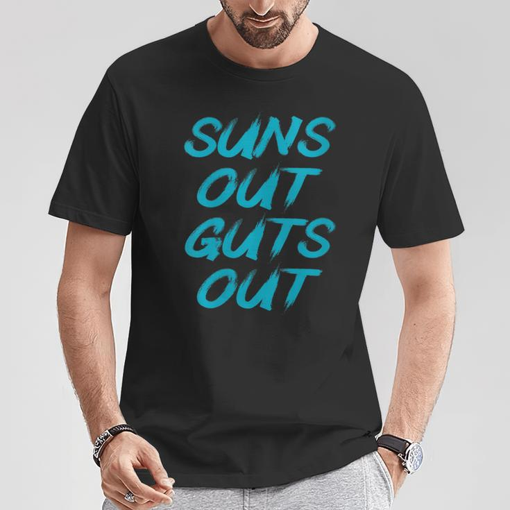 Suns Out Guts Out Fathers Day Dad Bod T-Shirt Unique Gifts