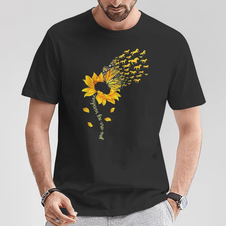 You Are My Sunshine Horse Sunflower Horses Lover T-Shirt Unique Gifts