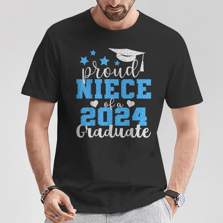 Super Proud Niece Of 2024 Graduate Awesome Family College T-Shirt Unique Gifts