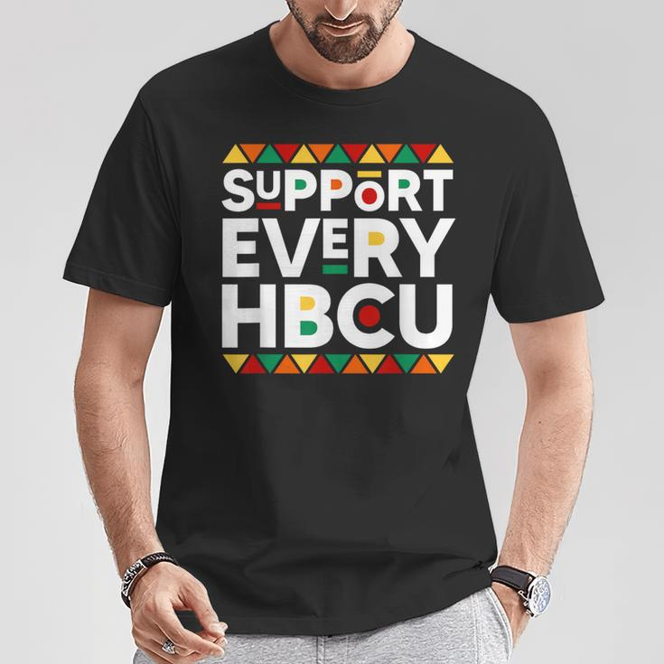 Support Every Hbcu Historical Black College Alumni T-Shirt Funny Gifts