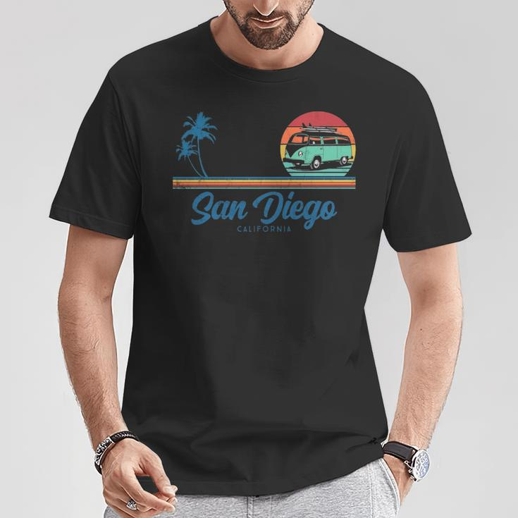 Surf California San Diego Retro Surfer T-Shirt Unique Gifts