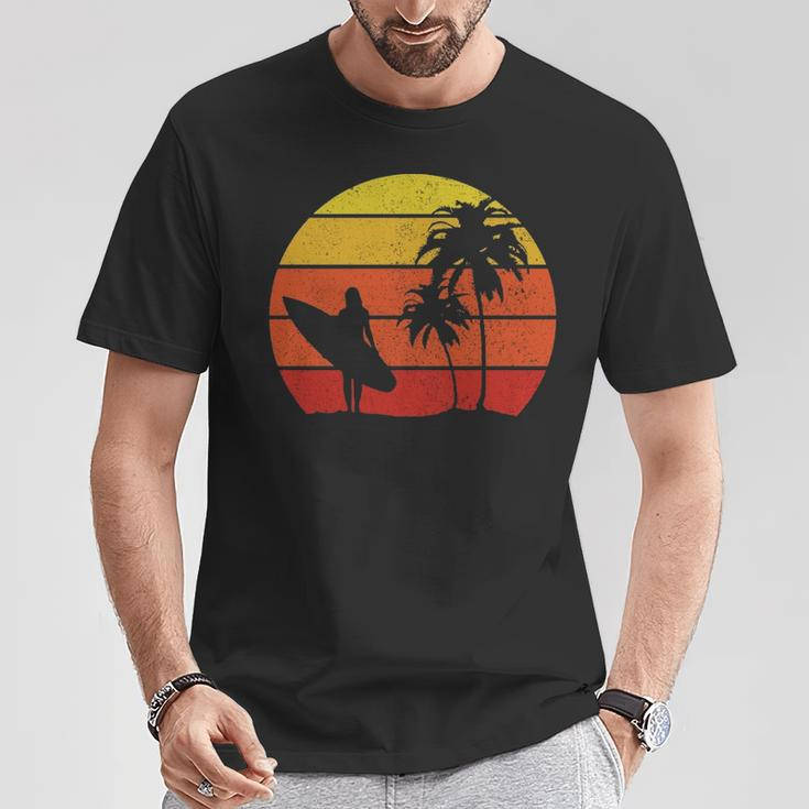 Surfer Vintage Surfing Surf Beach T-Shirt Unique Gifts