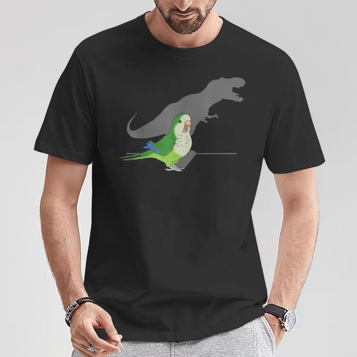 T-Rex Green Monk Parakeet Birb Memes Screaming Parrot T-Shirt Unique Gifts