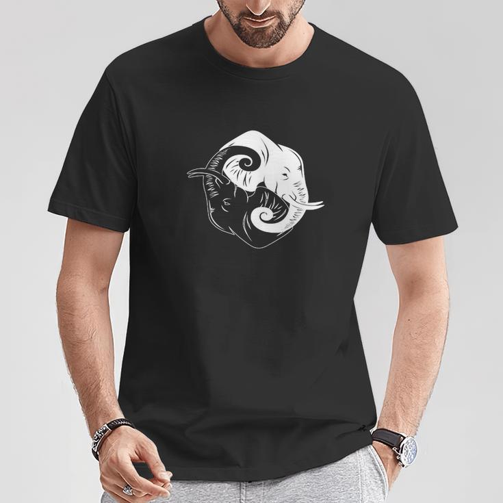 T-shirt Éléphant Yin Yang, Tee Design Original Cadeaux drôles