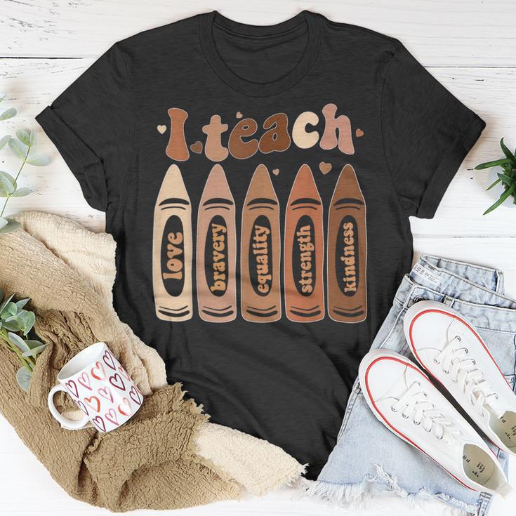 I Teach Black History Month Melanin Afro African Teacher T-Shirt Unique Gifts