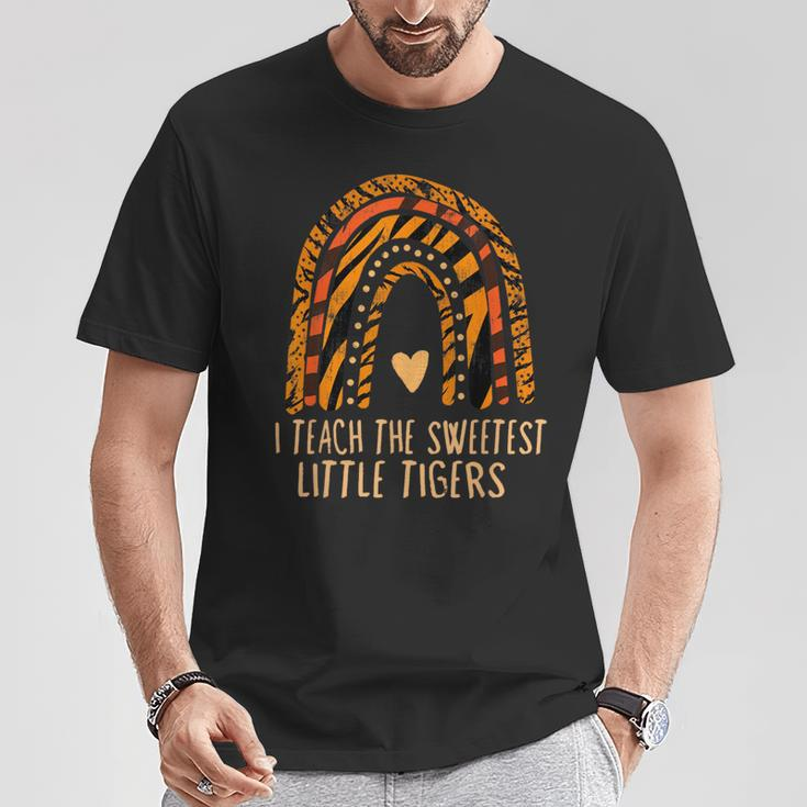 I Teach Sweetheart I Teach The Sweetest Little Tigers T-Shirt Funny Gifts