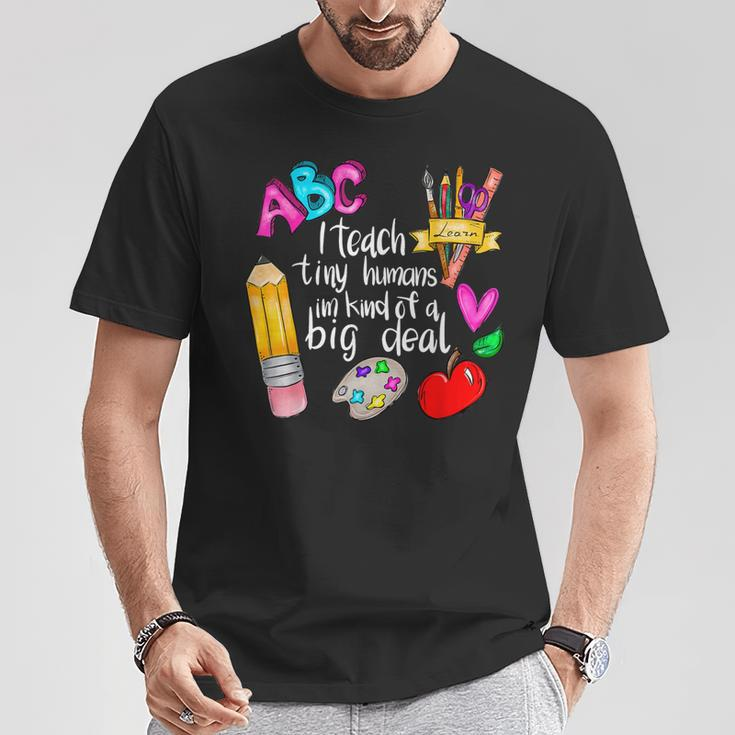 I Teach Tiny Humans Teacher Appreciation Back To School T-Shirt Unique Gifts