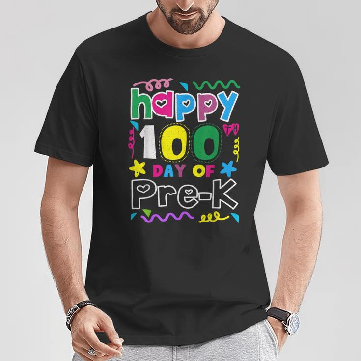 Teacher Student 100Th Day Of Pre-K 100 Days Of School T-Shirt Personalized Gifts
