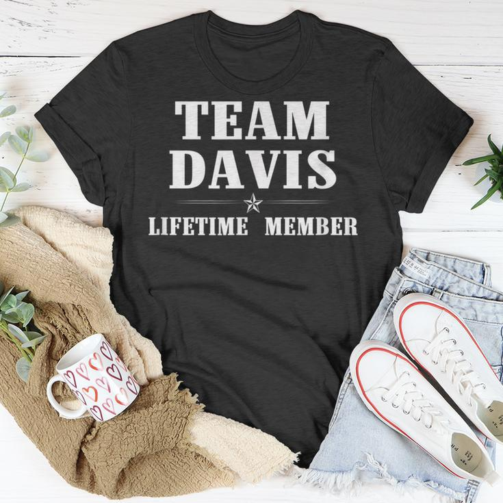 Team Davis Surname Family Last Name T-Shirt Funny Gifts