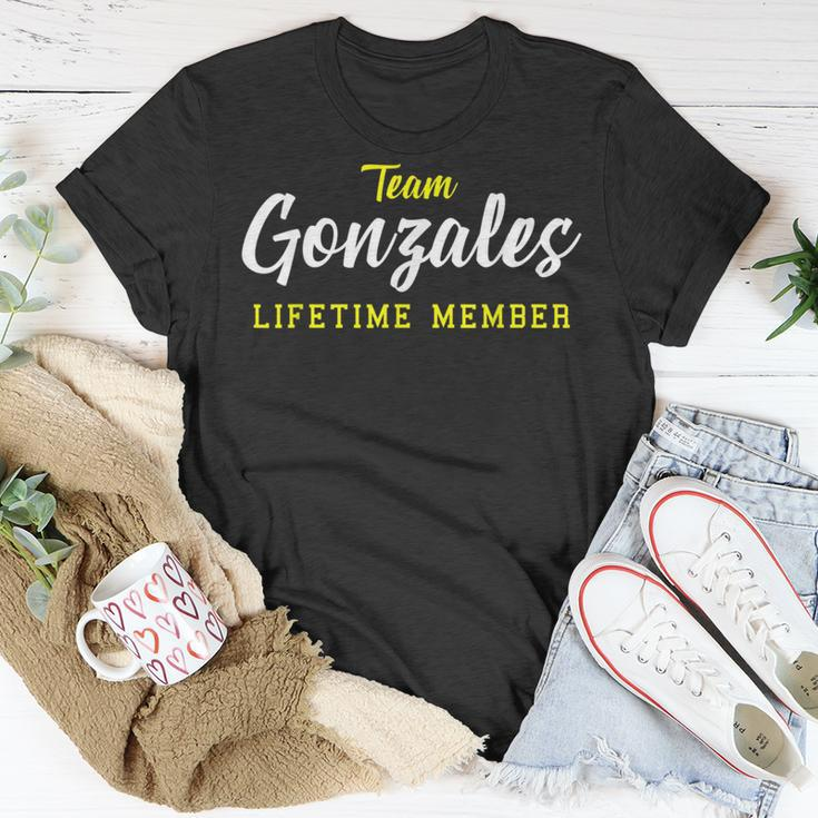 Team Gonzales Lifetime Member Surname Birthday Wedding Name T-Shirt Funny Gifts