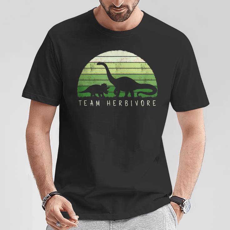 Team Herbivore Dinosaur Vegetarians And Vegan T-Shirt Lustige Geschenke