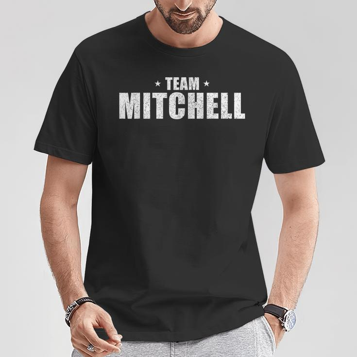 Team Mitchell Retro Family Matching Last Name T-Shirt Funny Gifts