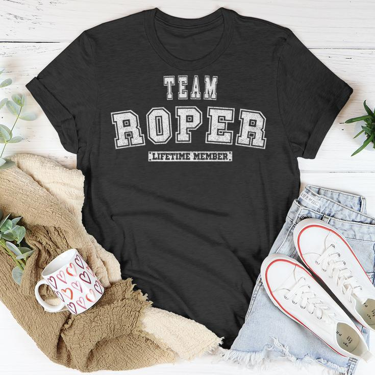 Team Roper Lifetime Member Family Last Name T-Shirt Funny Gifts