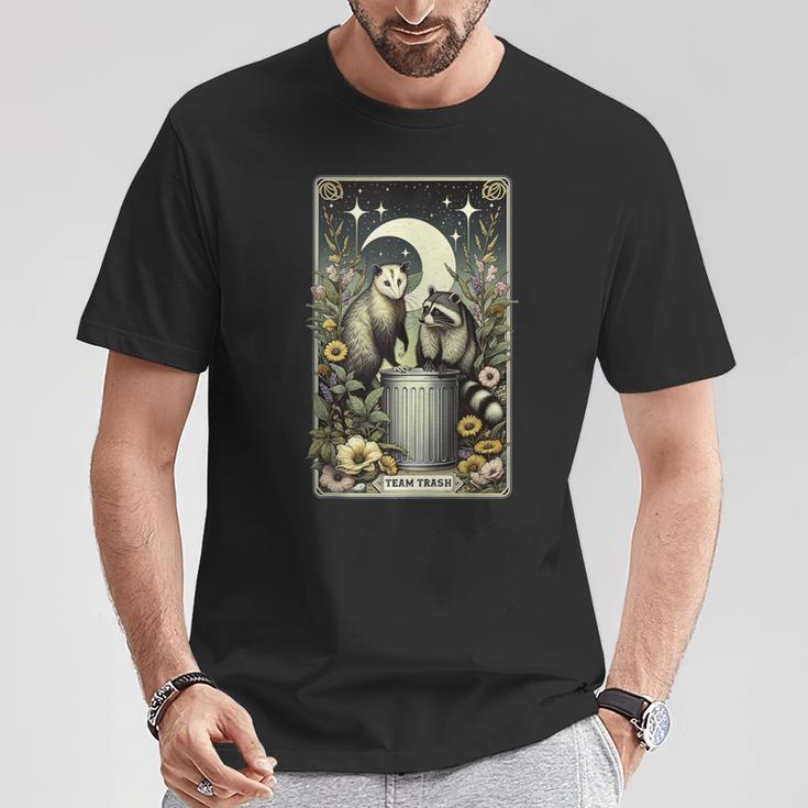 Team Trash Tarot Card Opossum Witchcraft Goth Possum Racoon T-Shirt Unique Gifts