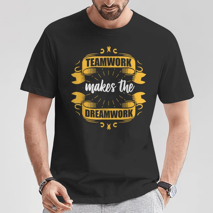 Teamwork Makes The Dreamwork Team Employee Motivation T-Shirt Unique Gifts