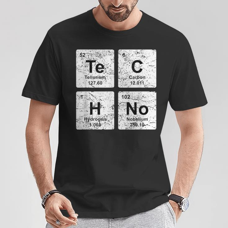 Techno Periodensystem Dj Edm Party Festival Top T-Shirt Lustige Geschenke