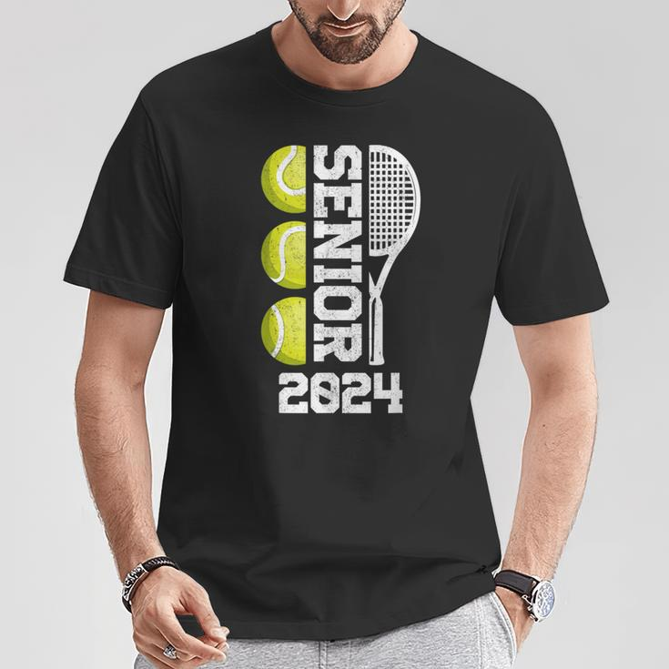 Tennis Senior 2024 Player Class Of 2024 Graduation Game Day T-Shirt Unique Gifts