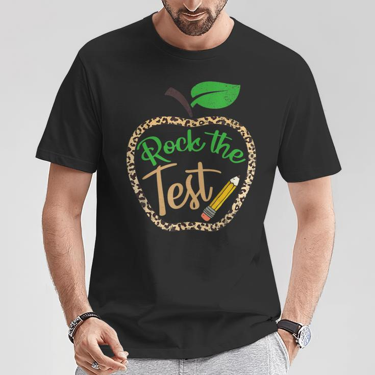 Test Day Rock The Test Teacher Testing Day Donut Stress T-Shirt Unique Gifts