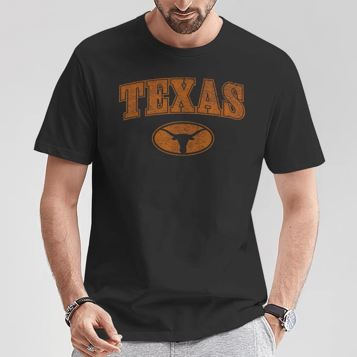Texas Pride Varsity Town Blank Space Distressed T-Shirt Funny Gifts