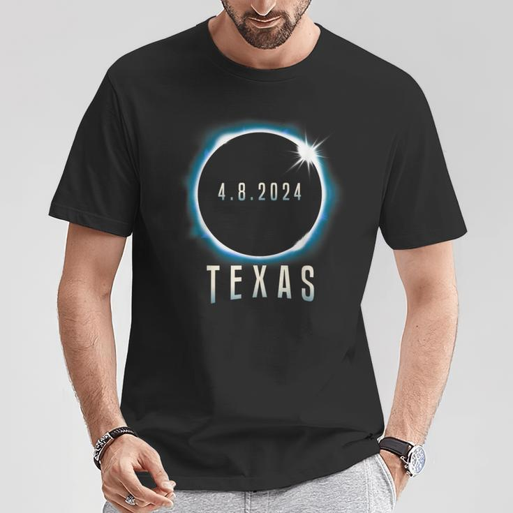 Texas Total Solar Eclipse 2024 Blue April 8 Women T-Shirt Unique Gifts