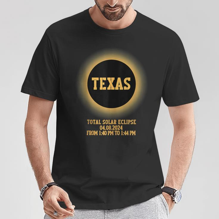 Texas Usa Totality Total Solar Eclipse April 8 2024 T-Shirt Unique Gifts