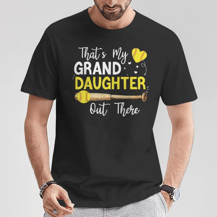 That's My Grand Daughter Out There Softball Granddaughter T-Shirt Unique Gifts
