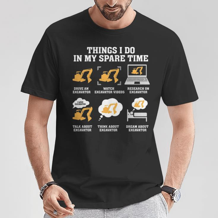 Things I Do In My Spare Time Dream Heavy Equipment Operators T-Shirt Unique Gifts