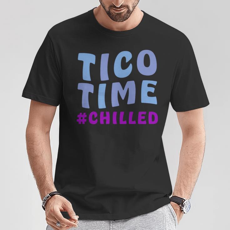 Tico Time Chilled Surf Culture Costa Rican Surfers T-Shirt Unique Gifts