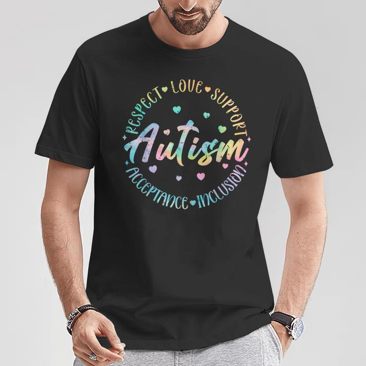 Tie Dye Respect Love Support Acceptance Autism Awareness T-Shirt Unique Gifts