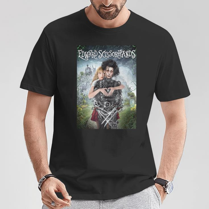 Tim Burton's Edward Scissorhands Edward And Kim Movie Poster T-Shirt Lustige Geschenke